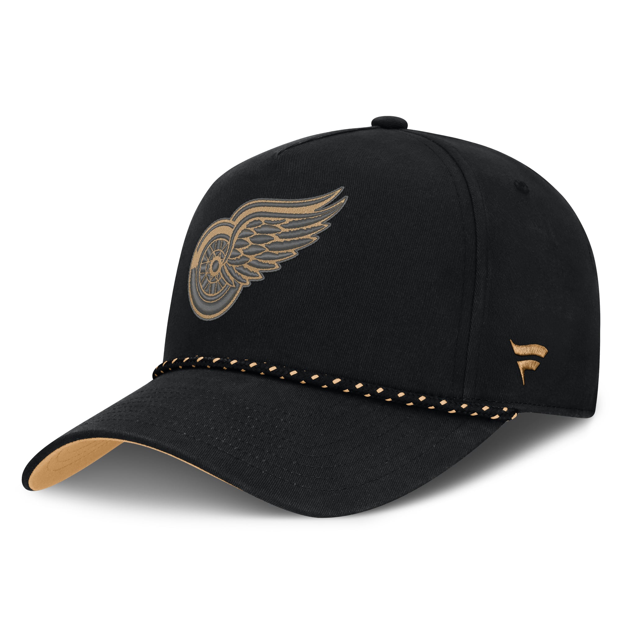 Men's Fanatics Black Detroit Red Wings Military Appreciation Authentic Pro A-Frame Adjustable Hat